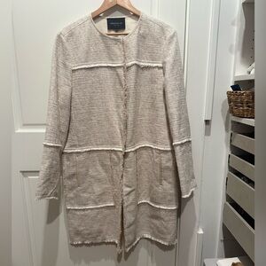 Lafayette 148 New York Women's Beige Textured Spring Jacket